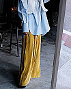 villd / crushed velor wide tuck pants