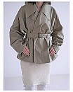 pan/gabardine short trench