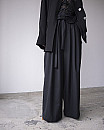 ENFOLD / TUCK WIDE-PANTS (Black)