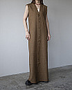 GABRIELA COLL GARMENTS ''NO.90 SUMMER WOOL SLEEVELESS DRESS'' (CAMEL)