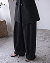 ENFOLD /TUCK-HEM WIDE-COCOON PANTS