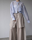 villd / Cropped wide shirt (Blue)
