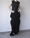 ENFOLD/BUMPY-STRAIGHT SKIRT