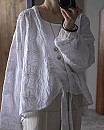 SEEALL / embroidery gather tops