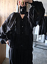 Villd / volume sleeve Blouse (Black)