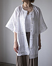 crinkle crinkle crinkle/ Lace patchwork half sleeve shirts