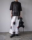 TELMA / Printed Checked Skirt (WHT)