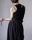 VONIQUE/ カップ付き asymmetry Tops set (Black)