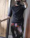 【再入荷】vonique / soft twist T-shirt (Black)