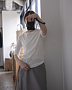 【予約商品】vonique / soft twist T-shirt (off White)