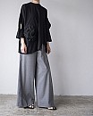 ENFOLD/ SIDE-TUCK WIDE-PANTS (T.GRY)