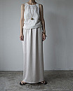 vonique/ satin maxi skirt (m/White)