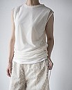 VONIQUE/ sheer  Tank top set(nude)