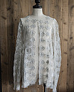 villd /  tulle embroidery 2way cardigan (White)
