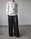 IIROT / Synthetic Leather Wide Trousers