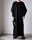 vonique/pointy sleeve one-piece long (black)