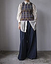 villd / tuck wide denim pants (Indigo)