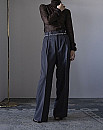 PERD /  tuck wide pants (charcoal)