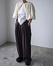 villd / tuck pants(BROWN)
