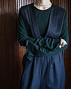 VONIQUE/wool mellow 2way tops (DEEP GREEN)