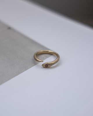 【予約商品】8UEDE / 8 Dia Third Eye Ring. / Gold.  Pink　(半額内金)