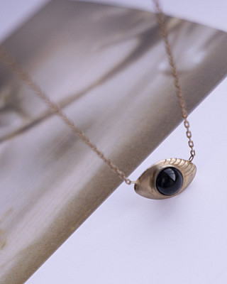 【予約商品】8UEDE /Exa Pieco Choker. Gold (Black)(半額内金)