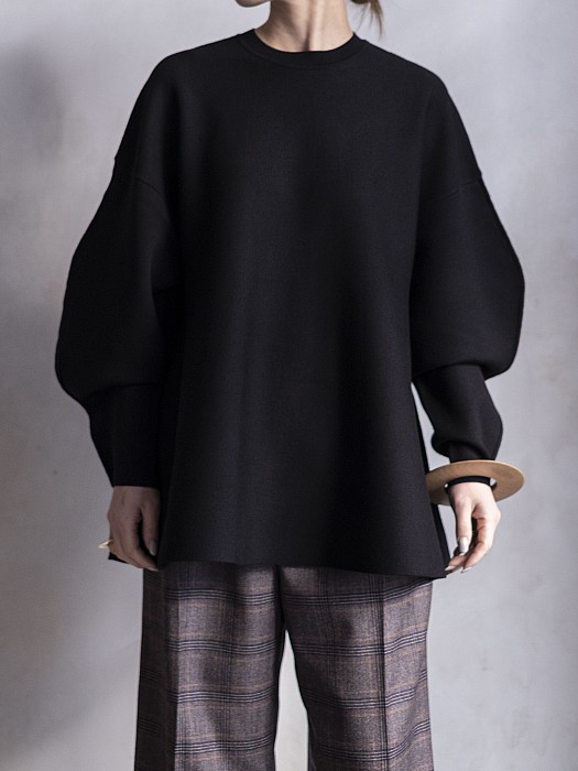 ENFOLD/DOUBLE FACE A-LINE PULLOVER
