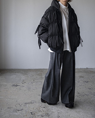 ENFOLD/ RIBBON DOWN-JAKET