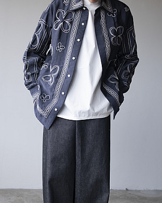 CURRENTAGE / EMBROIDARY SHIRT