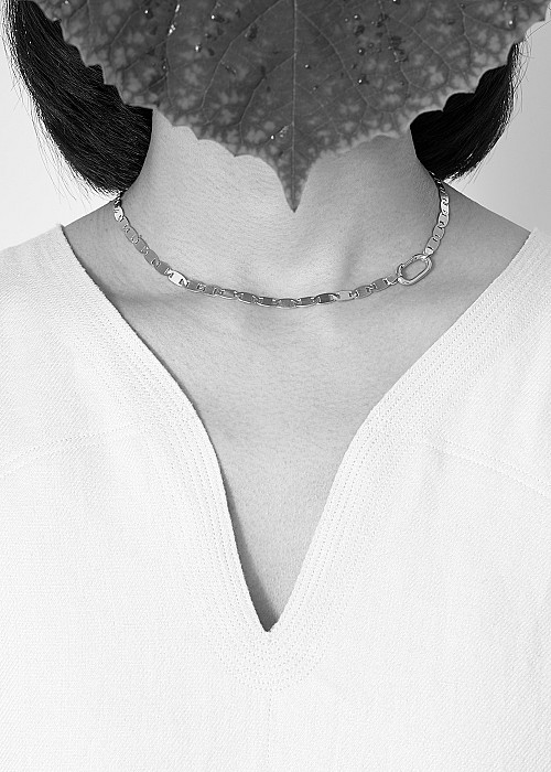 8UEDE DrawChoker L Silver シルバーチョーカー