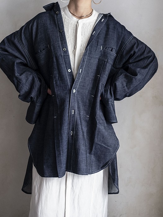 特価窓口 JUN MIKAMI Almo Cotton High Neck Shirt www.m