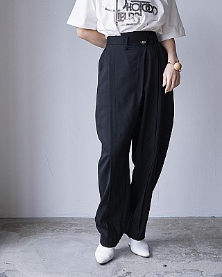 ENFOLD/WIDE-COCOON TROUSERS