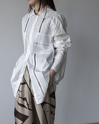 JUN MIKAMI "CUT RUFFLE SHIRT"