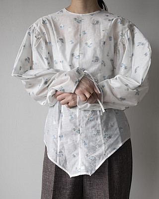 villd / embroidery shirt  (WHITE)