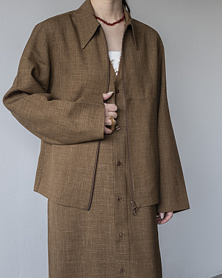 GABRIELA COLL GARMENTS/ ''NO.285 SUMMER WOOL POCKET JACKET'' (CAMEL)
