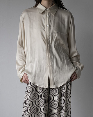 SATORU SASAKI / SATIN IMPERFECTION SHIRT (WHITE)