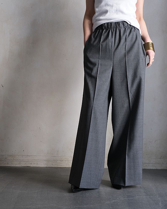 ブリヤンテス・レッド 今季 完売 ENFOLD WIDE ELASTIC TROUSERS