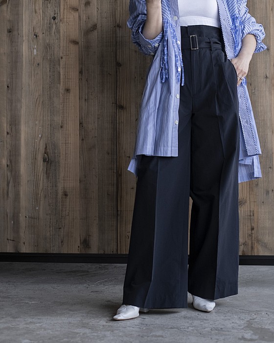 iirot/ High-waisted Wide Pant <Navy>