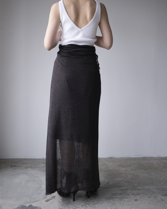 VONIQUE / Gabriela Coll Garments/ NO.304 LINEN JERSEY WRAP SKIRT