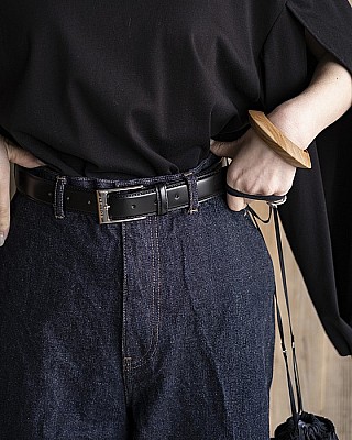 HOLIDAY/LEATHER BELT-SILVER