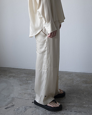 satorusasaki / satin painter pants