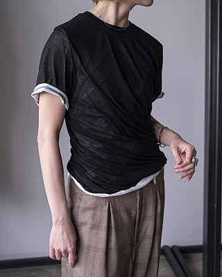 SATORU SASAKI / double twist T-shirt
