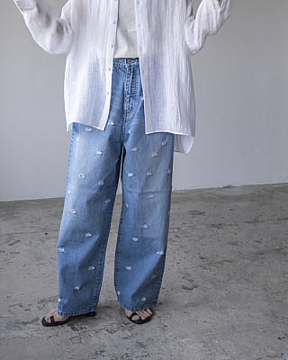 INSCRIRE / Dot Hole Denim Pants