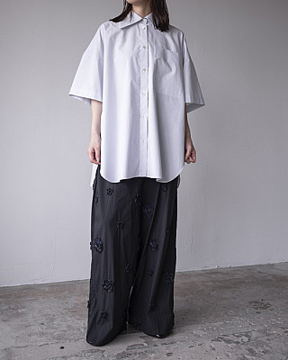 ENFOLD /HALF-SLEEVES BOX SHIRT (stripe)