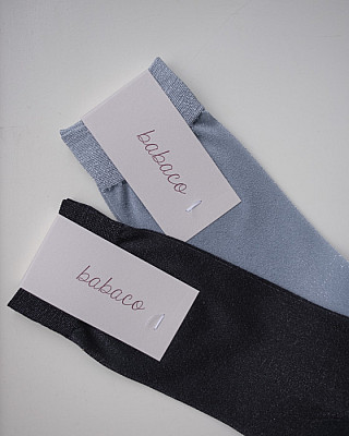 babaco/ Lurex Sheer Socks