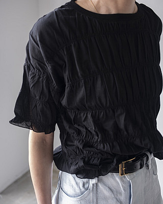 HAKUJI/ Twist jersey shirring