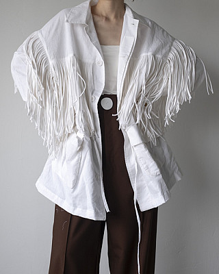 Crinkle Crinkle Crinkle / fringe M65 jacket