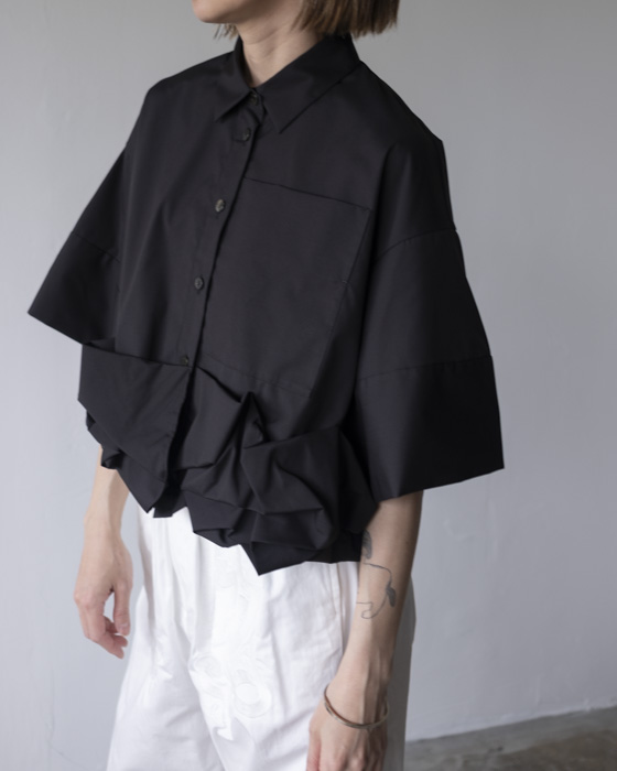 VONIQUE / ENFOLD / ROLL-UP DRAPE SHIRT