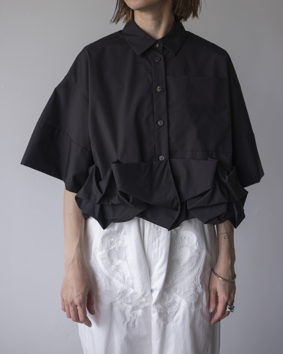 VONIQUE / ENFOLD / ROLL-UP DRAPE SHIRT