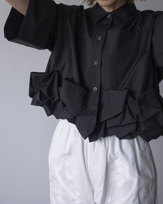 VONIQUE / ENFOLD / ROLL-UP DRAPE SHIRT